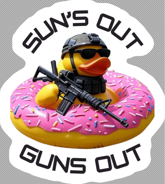 Sun's Out, Guns Out Sticker